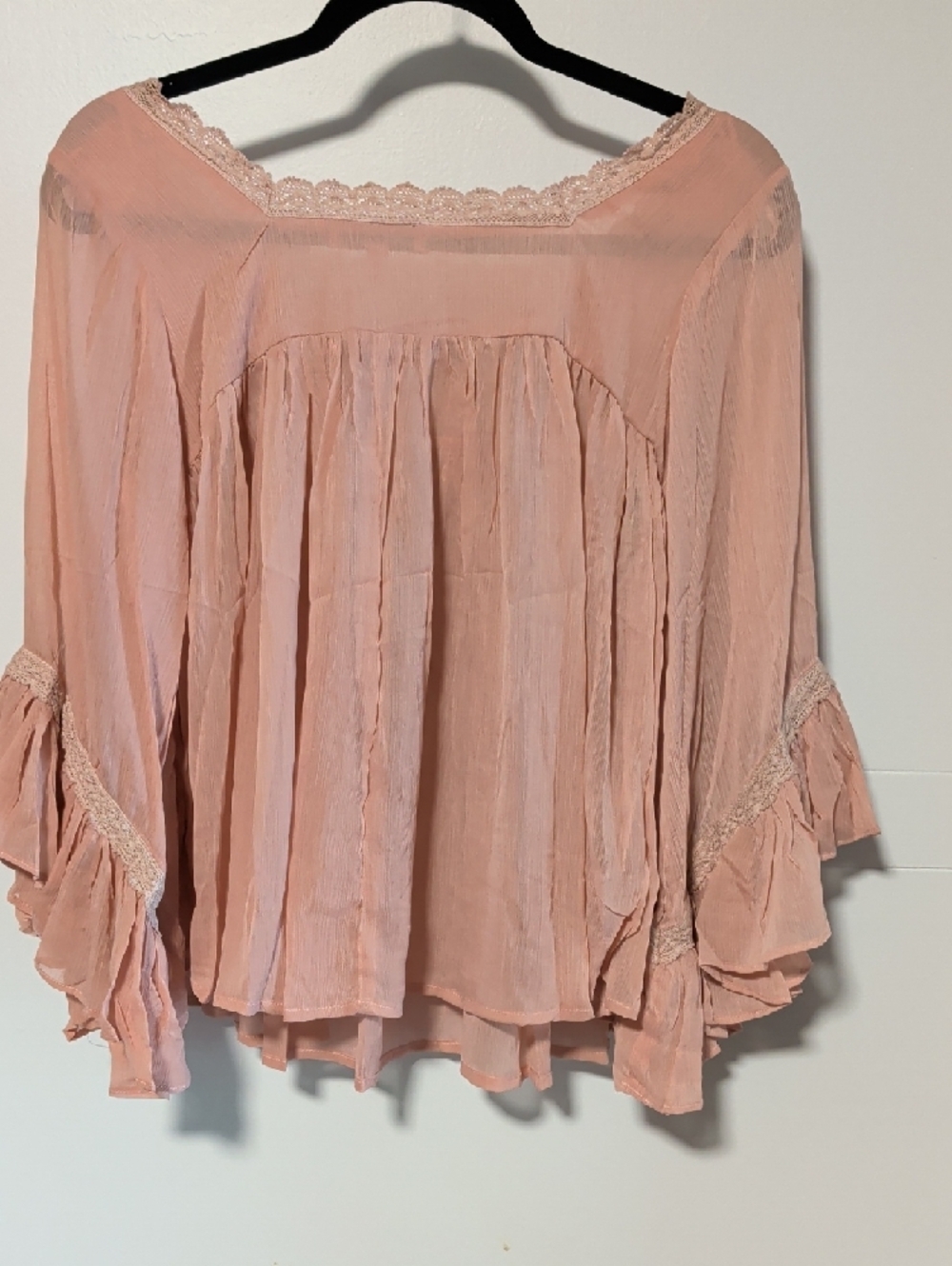 Hayden LA Peasant Blouse in Dusty Rose - Picture 3 of 3